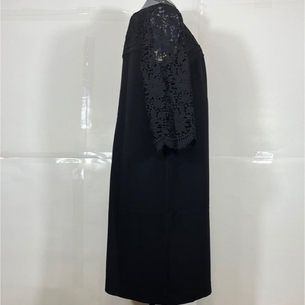 Talbots RSVP NWOT Sz 14W Illusion Floral Lace 3/4 Sleeves Dress - Picture 10 of 11